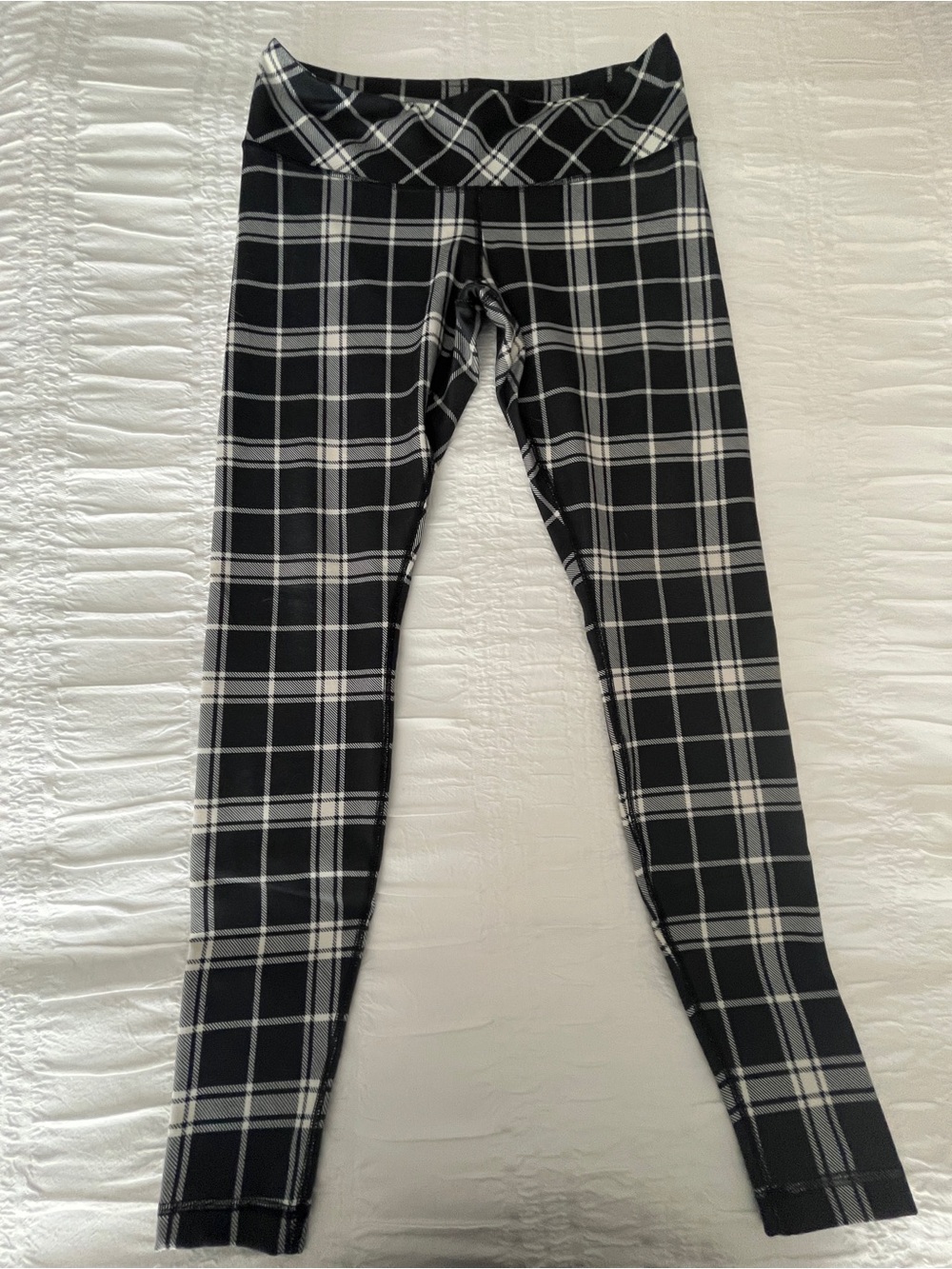 Vintage Lululemon Black & White Plaid Leggings size 8